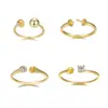 Anillo de Apertura de Perla de Plata de Ley S925 Portador Vacío para Mujeres DIY Moda Perla Redonda Ámbar Cera de Abeja Anillo de Diseño de Nicho