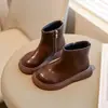 Botas de Moda Estilo Martin para Niñas 2026 Verano Nuevas Botas de Cuero Antideslizantes Resistentes al Desgaste para Niños Botas Individuales Casuales de Princesa para Bebé Niña