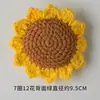 Ponto Cruz produto acabado flor de fio tricotada à mão girassol girassol produto acabado arranjo de flores acessórios de decoração fio girassol