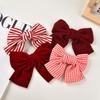 Celebridad de Internet Pinza de Resorte para Cola de Caballo Larga Clip de Primavera Corea del Sur Lazo Rayado Pasador de Peluche Clip para Niña Accesorios para el Cabello Clip para Cola de Caballo