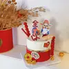 Decoración de pastel Dios de la Riqueza de Papel Decoración de pastel Dios de la Riqueza Preferencia del Dios de la Riqueza Inserto para pastel Postre Horneado