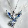 Nuevo Colgante de Dragón Blanco y Nube de Loto Estilo Chino, Collar de Dragón Pintado Estilo Nacional, Collar de Relieve Tridimensional de Lujo Ligero Unisex