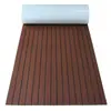 Alfombrilla Antideslizante Adhesiva de EVA para Lancha Yate, Imitación Teca, Resistente al Desgaste, Tira Larga, Alfombrilla de Piso para Decoración de RV