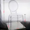 Silla Acrílica Transparente de Cruces Silla de Palacio Silla con Respaldo de Silla Hotel de Lujo Banquete Salón de Bodas Silla de Boda Stock Listo