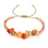 Pulsera Tejida a Mano Nueva Colorida Asimétrica Cuentas de Arroz de Grava Pulsera Trenzada Mixta Pulsera Tejido Creativo