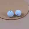 16mm Dulce Versátil Colorido Felpa Agujero Recto Cuentas Redondas DIY Hecho a Mano Accesorio para el Cabello Pulsera Accesorios de Joyería Al por Mayor