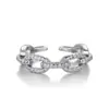 [Micro Incrustación de Cobre] Zirconia Destello Diamante Completo Anillo Exquisito Personalidad Europea y Americana Versátil Moda Anillo para Discoteca Joyería para Mujer Pulsera