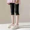 Leggings para niñas al por mayor para exportación, estilo de verano fino, de tres cuartos
