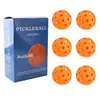 Pelotas de Pickleball Rotomoldeadas de 40 Agujeros para Competición, Set de 6 Piezas de Colores, Pelotas de Competición para Exteriores de 74 mm, Personalización Transfronteriza de Amazon