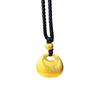 Collar Colgante Candado de Longevidad Sha Jin Xiao Pang Fu Chapado en Oro Oro Simulado Colgante Xiao Jin Tuo Bolsa de la Fortuna Yuan Bao Xiangyun Collar