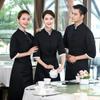 Ropa de trabajo de camarero de restaurante chino de manga corta para mujer, transpirable, de verano, para catering, restaurante, restaurante, estofado, fina