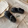 Zapatos de Cuero Redondos Retro de Moda para Niñas con Lazo, Nuevos y Lindos Zapatos de Punta Baja de Lunares para Niños Primavera 2026