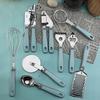 Cabo de Plástico Aço Inoxidável Utensílio de Cozinha Conjunto Utensílios Domésticos de Cozinha Conjunto de 9 Peças Conjunto de Peças Diversas Cortador de Pizza