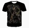 Camiseta masculina de manga curta de terror com boneca fantasma, nova na Amazon, impressão digital 3D, comércio exterior transfronteiriço 2025