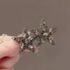 Grampo de Cabelo Metálico Estrela de Cinco Pontas com Strass Brilhante Exquisito para Mulheres, Novo Estilo Presilha para Franja Lateral, Grampo de Cabelo Estrela, Presilha para Cabelo Solto, Presilha Jacaré