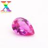 Precio de fábrica al por mayor corindón rosa 3# en forma de pera 2*3-10*14mm piedra desnuda en forma de gota anillo engastado