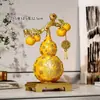 Nuevo Adorno de Calabaza Estilo Chino para Atraer Riqueza y Proteger el Hogar, Adecuado para Sala de Estar, Entrada, Estante de Exhibición y Decoración de Sala de Té
