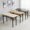 Mesa Plegable para el Hogar Rectangular Escritorio de Entrenamiento Mesa de Comedor Sencilla Escritorio de Computadora Escritorio de Escritura Mesa de Estudio Mesa Larga