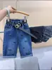 Calça Infantil Rantuo 2026 Nova Outono Crianças Médias e Grandes Jeans Multicor Meninos e Meninas Moda Casual Calça Longa Transfronteiriça