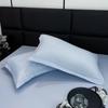 Frontera Aliexpress Espesor Grueso Borde Ancho Color Sólido Amigable con la Piel Algodón de Aloe Vera Algodón Lavado Hotel Funda de Almohada Individual Venta al por Mayor Transpirable