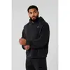 Gymsahrk Moletom com Capuz Cruzado Masculino e Feminino Outono e Inverno Pulôveres Esportivos Casuais Largos Material de Veludo