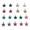 Acero Inoxidable Doble Cara Goteo de Aceite Estrella de Cinco Puntas Colgante Pequeño Encanto Hecho a Mano DIY Arete Llavero Accesorio de Joyería Materiales