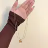 Colar com Pingente de Cavalo em Zircônia Cristal para Mulheres, Corrente Dupla de Suéter de Unicórnio, Colar de Luxo Leve de Alta Qualidade Atacado