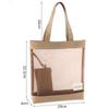 Bolsa de malla para examen Bolso tote de un hombro Bolsa para tutor Bolsa con cremallera Archivo A4 datos Malla transparente capacidad