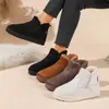 Botas de Nieve de Suela Gruesa Tallas Grandes para Mujer 2026 Llegada Nueva de Invierno Comercio Exterior Aterciopeladas Engrosadas Calidez Protección contra el Frío Botas de Nieve para Mujer