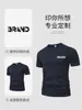 Versión Europea Transfronteriza Deportivos Manga Corta Venta al por Mayor Hombres Verano Correr Fitness Tops Transpirables Sueltos Camisetas Publicitarias con Estampado