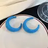 Pendientes de Círculo Coloridos de Dopamina para Mujer, Pendientes de Alto Nivel Estilo Resort de Playa, Pendientes de Lujo Accesible Estilo Retro de Hong Kong