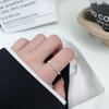 Anillo abierto de plata de ley S925 con forma de corazón, estilo simple y romántico, con un toque de temperamento, ideal como joya de nicho. Anillo de plata con forma de corazón de melocotón, sencillo y sencillo, para mujer.