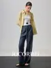 Jocorbei Estilo Old Money Pantalones Casuales de Cáñamo y Lino Pantalones de Pierna Ancha Cintura Alta Banda Elástica Adelgazante