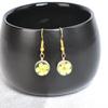 Aretes frescos directos de fábrica elegantes aretes de gota de flor de durazno rosa natural gancho para la oreja joyería de Jingdezhen estilo flor seca