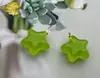 Color gelatina acrílico 23mm estrella de cinco puntas colgante DIY llavero borla de bolsa accesorios material