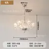 Candelabro de Velas Francés Luz Principal de Sala de Estar Escalera Cristal Luz de Comedor 2025 Nuevo Blanco Retro Lámparas de Dormitorio