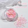 Celebridad de Internet Pétalos de Sakura Blancos Lentejuelas Combinación Perfecta Corazón de Chica Japonesa Brillo Bolitas de Acero Hilo Dorado Parche de Decoración para Uñas Mixto