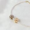 Cobre Grueso Relleno de Oro de 14K Conservación del Color Liso Tres Capas Torcido Cuerda de Cáñamo Redonda Cuentas Sueltas DIY Pulsera Collar Material de Joyería
