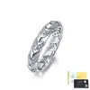 Anillo de Plata S925 con Espiga de Trigo y Moissanita con Diseño Hueco de Fábrica Original, Suministro Completo para Transmisiones en Vivo de Comercio Electrónico Transfronterizo