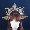 Corona de aura virgen europea y americana de doble capa con rayos de sol, accesorios para el cabello de Lolita, accesorios para disfraces vintage para fiestas de Halloween