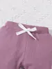 Traje de Bebé y Niña Joven de Tela Pit Estampado Explosión de Color Manga Larga Pantalones tipo Harem Conjunto de Tres Piezas