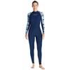 Traje de Neopreno de Verano de Una Pieza de Manga Larga Traje de Baño para Buceo Transpirable Protección Solar Secado Rápido Traje de Snorkel Natación Surf Impermeable Traje de Madre