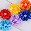 Cinta de flores cosida a mano de 4 cm con forma de loto de perla puntiaguda para niños, diadema, pinza para el cabello, accesorios para la cabeza para adultos