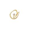 Anillo Creativo Simple Hueco para Mujer, Elegante Anillo Abierto Geométrico de Metal, Nuevo Anillo Personalizado para Dedo Índice