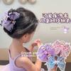 Clip de lazo de malla de doble cara Sanrio para niña, elegante clip de tiburón grande, horquilla para el cabello Sweet Cullomi
