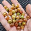 Contas Redondas de Ágata Fonte de Sal, Contas Soltas de Jade, Pulseira de Calcedônia Amarelo-Verde, Acessórios para Joias de Colar, Contas de Jade Artesanais Venda por Atacado