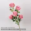 Rama alta 5 cabezas rosa de lana boda auditorio techo camino decoración arco de flores flor falsa flor de boda al por mayor