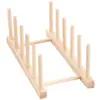 Suporte de Carteira de Madeira Maciça Suporte de Livro Suporte de Caderno Suporte de Fichário Prato de Armazenamento de Mesa Porta-Pratos Divisor Porta-Discos Porta-Tigelas