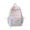 Mochila INS Estilo Coreano de Nicho Alta Aparência Estudantes do Ensino Fundamental II e Médio Mochila de Estrela Casual Versátil Grande Capacidade Mochila de Duas Alças