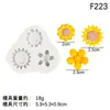 Varios Moldes de Silicona con Forma de Flor, Incluyendo Girasoles y Flores de Cinco Pétalos, para Chocolate, Pasteles de Fondant y Decoraciones de Postres